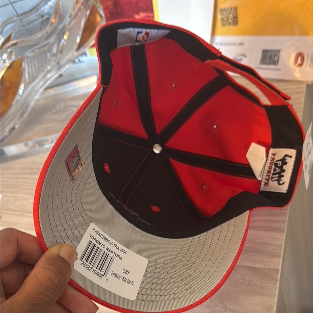Red Raptors Basketball Trucker Hat - Picture 3 of 3